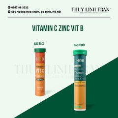 H&B Vitamin C + ZinC + B Vitamin 20v/ Vitamin C sủi tổng hợp