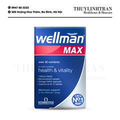 VITA Wellman Max 84v/Vitamin tổng hợp cho nam