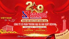 Thông báo lịch nghỉ lễ Quốc khánh ngày 2/9/2026 Standa Redsun
