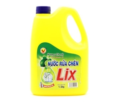 Nước rửa chén Lix Vitamin E hương Chanh can 1,5kg