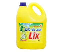 Nước rửa chén Lix Vitamin E hương Chanh can 4kg