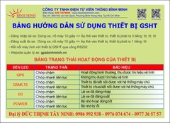 HƯỚNG DẪN SỬ DỤNG THIẾT BỊ ĐỊNH VỊ (GSHT) BÌNH MINH