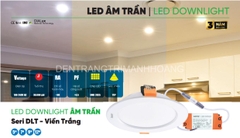 Âm trần LED downlight viền trắng 9w/Trắng D110 MPE