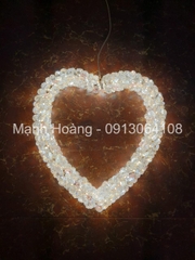 Đèn thả pha lê hình trái tim