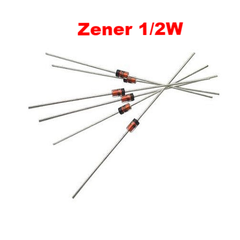 Diode zener 0.5W 2.7V 3.3V 3.6V 4.7V 5.1V 5.6V 6.2V 6.8V 9.1V 11V 12V 15V (Gói 10)