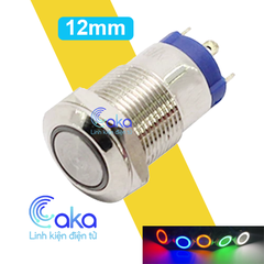 Nút nhấn nhả kim loại 12mm có đèn báo