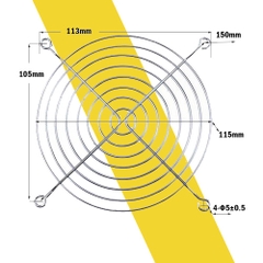 Lưới bảo vệ quạt tản nhiệt 12cm