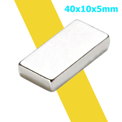 Nam châm đất hiếm 40x10x5mm hình chữ nhật – Neodymium siêu mạnh
