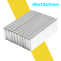 Nam châm đất hiếm 40x10x5mm hình chữ nhật – Neodymium siêu mạnh