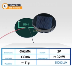 Tấm Pin Năng Lượng Mặt Trời Mini – 1V 2V 3V 5V 6V Cho DIY, Học Tập Và Thí Nghiệm