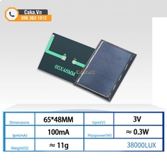 Tấm Pin Năng Lượng Mặt Trời Mini – 1V 2V 3V 5V 6V Cho DIY, Học Tập Và Thí Nghiệm