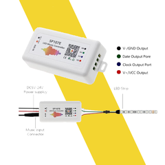 SP107E BỘ ĐIỀU KHIỂN LED NHÁY THEO NHẠC ĐIỀU KHIỂN QUA APP
