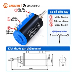 Chiết Áp Đa Vòng WXD3-13 2W 10K