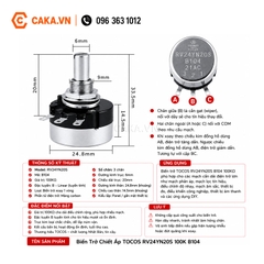 Biến Trở Chiết Áp TOCOS RV24YN20S 100K B104