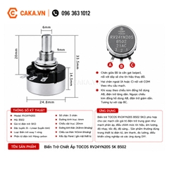 Biến Trở Chiết Áp TOCOS RV24YN20S 5K B502
