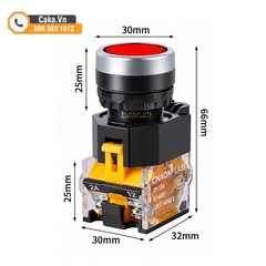 Nút Nhấn Nhả LA38-11BN Phi 22mm 10A Màu Đỏ