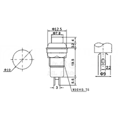 Nút nhấn đề vỏ nhựa DS-213