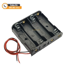Đế Pin 4 Viên AA Có Dây Đỏ Đen