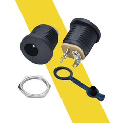 Jack nguồn DC-022 Cái có ren ốc cao su chống nước