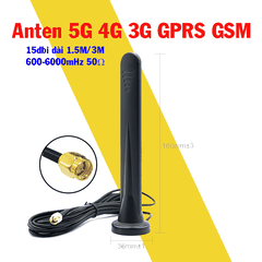 Anten 5G 4G 3G 2G GSM GPRS 15dBi SMA đực 600-6000mHz