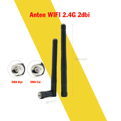 Anten 2.4 GHz 2dBi RP-SMA Fmale Male tùy chọn
