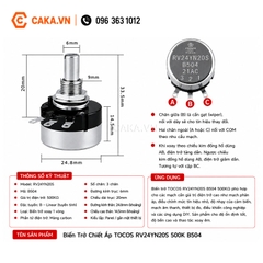 Biến Trở Chiết Áp TOCOS RV24YN20S 500K B504