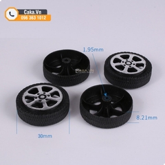Bánh Xe Nhựa 30mm Dùng Cho Xe Mô Hình, Đồ Chơi DIY