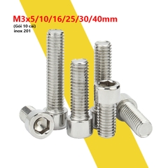 Bu lông ốc lục giác đầu trụ M3 ốc lục giác trong 6-40mm
