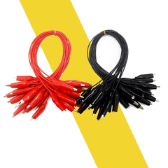 Bộ dây điện kẹp cá sấu sợi đơn 30cm đỏ đen