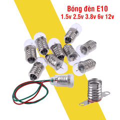 Bóng Đèn Sợi Đốt E10 1.5V-12V Đèn Thí Nghiệm STEM