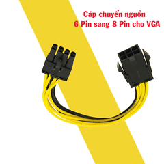 Cáp chuyển nguồn từ 6 Pin sang 8 Pin cho VGA 