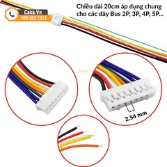 Cặp Dây Bus Kết Nối XH2.54 2P 3P 4P 5P 6P Dài 20cm Đực Cái