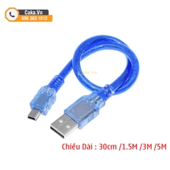 Cáp nạp truyền dữ liệu Mini USB 30cm 1.5m 3m 5m