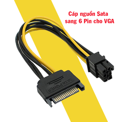 Cáp nguồn Sata sang 6 Pin cho VGA card 20cm
