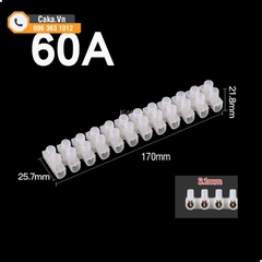Cầu Nối Dây Điện 12P Màu Trắng 10A 15A 20A 30A 60A 380V Cách Điện Tốt