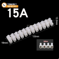 Cầu Nối Dây Điện 12P Màu Trắng 10A 15A 20A 30A 60A 380V Cách Điện Tốt
