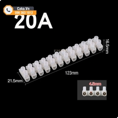 Cầu Nối Dây Điện 12P Màu Trắng 10A 15A 20A 30A 60A 380V Cách Điện Tốt
