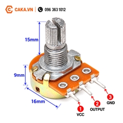 Chiết Áp Đơn WH148 Trục 15mm 1K 2K 5K 10K 20K 50K 100K 250K 500K 1M