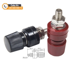 Cọc Đấu Dây Dòng Lớn 333 M6 6mm Đỏ Đen - Dùng Cho Inverter