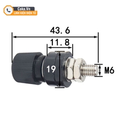 Cọc Đấu Dây Dòng Lớn 333 M6 6mm Đỏ Đen - Dùng Cho Inverter