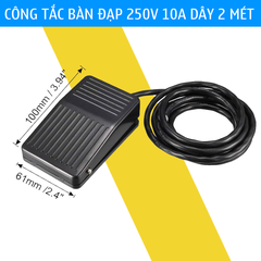 Công tắc bàn bàn đạp chân YFS-201 220V 10A dây 2 mét