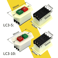 LC3-5 LC3-10 Công tắc nút nhấn khởi động On Off 5A 380V