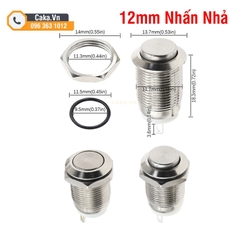Công Tắc Nút Nhấn Kim Loại 12mm 2 Chân