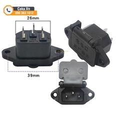 Đầu Cắm Sạc Xe Điện 3 Chân Dọc Có Nắp Đậy AC-07