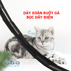 Dây xoắn ruột gà dây bọc điện phi 4 6 8 10 12 14 16 18 20mm màu đen