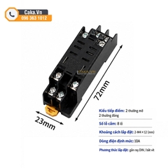 Đế Relay PYF08A 8 Chân Cho LY2NJ HH62P