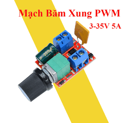 Mạch điều tốc động cơ DC PWM 5A 3 - 35V điều chỉnh độ sáng đèn Led