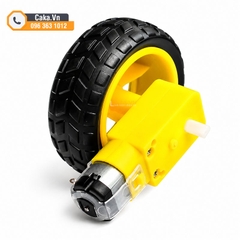 Động cơ giảm tốc vàng 3-9V kèm bánh xe