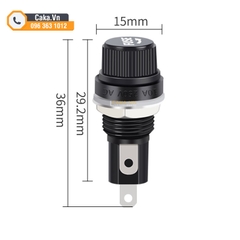 Đế cầu chì ống 5x20mm 250V - Đế gắn cầu chì có nắp vặn