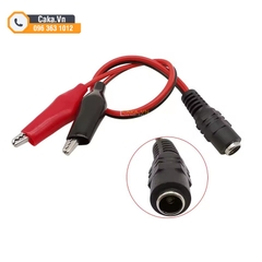 Dây DC Cái Ra Kẹp Cá Sấu Đỏ Đen 3.5mm
